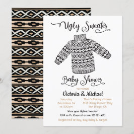 Einladung zu skandinavischen Ugly Sweater Baby Sho
