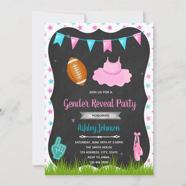 Einladung zu Touchdown oder Tutu (Vorderseite)