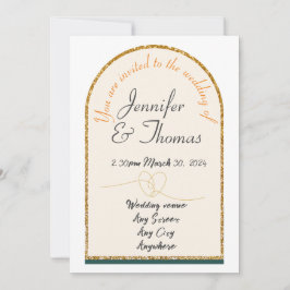 Einladung zu unserer Hochzeit/Goldrand