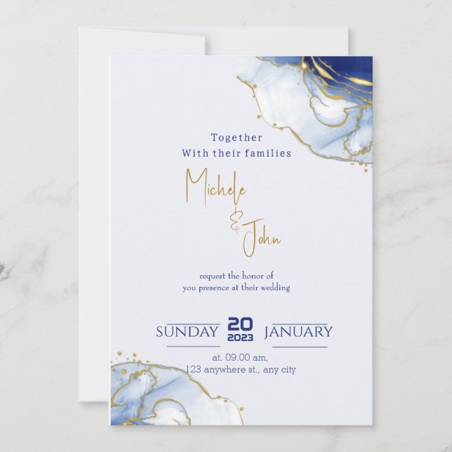 Einladung zu unserer Hochzeitsfeier (Vorderseite)