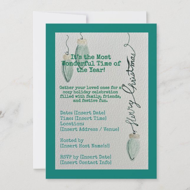 Einladung zu Weihnachten (Vorderseite)