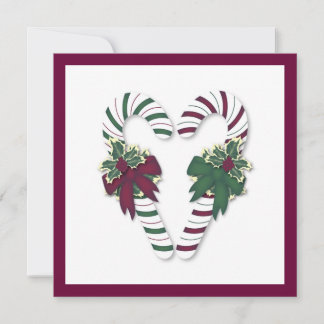 Einladung zu Weihnachten Candy Cane