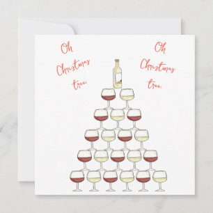 Einladung zu Weihnachten; Weinbaum; Weinglas