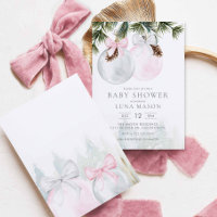 Einladung zu Weihnachts-Girl-Babydusche