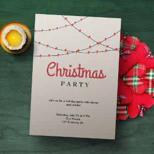 Einladung zu Weihnachts-Party Leuchten