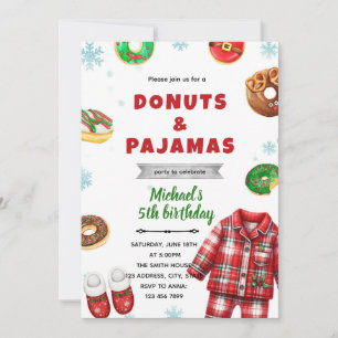 Einladung zu Weihnachts-Pyjama-Donuts