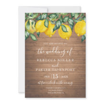 Einladung zu Zitronen- und Holzhochzeiten