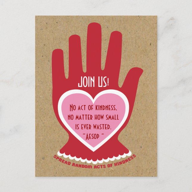 Einladung: Zufälliger Akt des Kindness-Party Einladungspostkarte (Vorderseite)