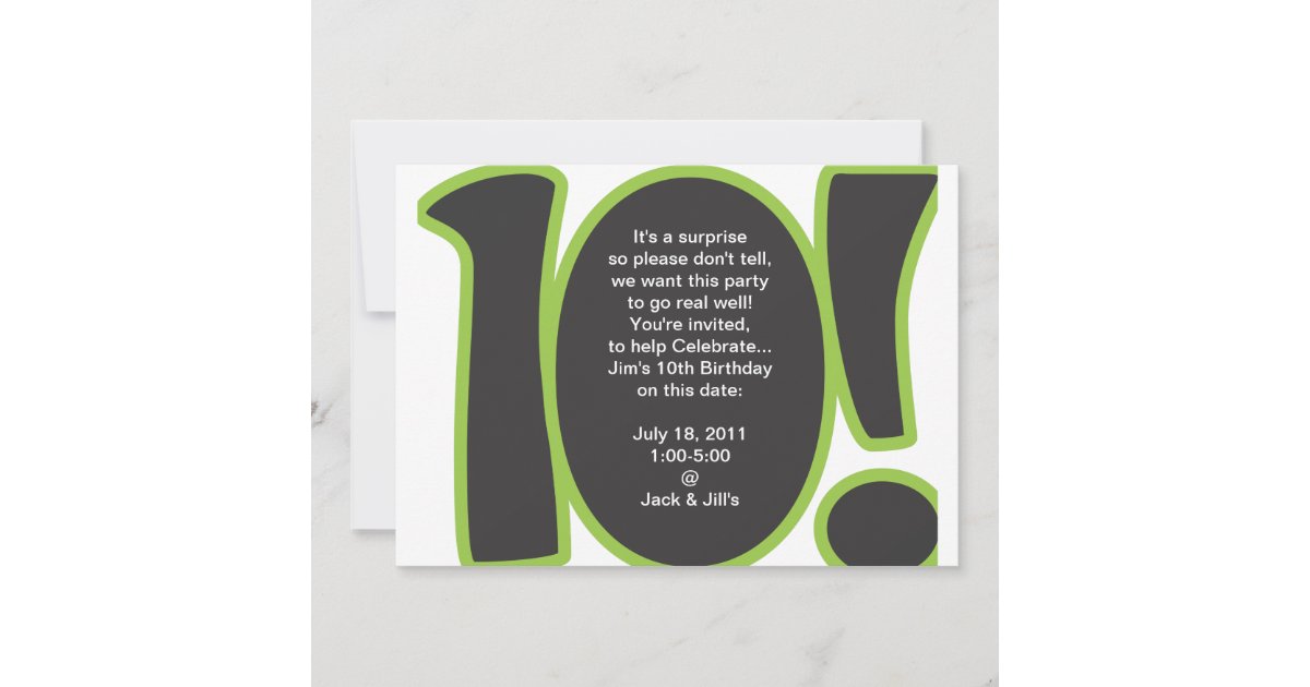 Einladung zum 10. Geburtstag | Zazzle.at