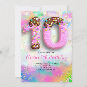 Einladung zum 10. Geburtstag für Mädchen