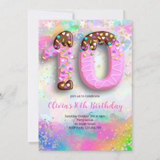 Einladung zum 10. Geburtstag für Mädchen