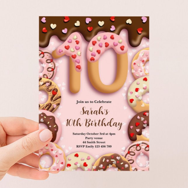 Einladung zum 10. Geburtstag für Mädchen (Von Creator hochgeladen)
