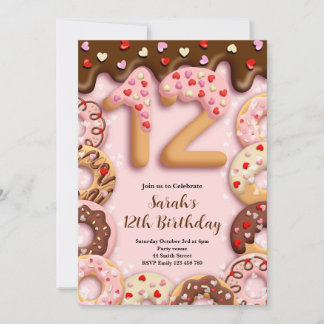 Einladung zum 12. Geburtstag für Mädchen