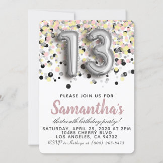 Einladung zum 13. Geburtstag