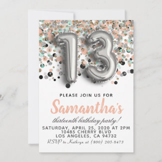 Einladung zum 13. Geburtstag