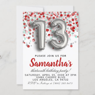 Einladung zum 13. Geburtstag