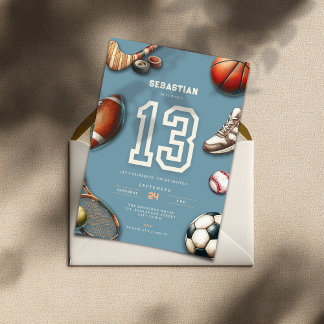 Einladung zum 13. Geburtstag für Jungen - All Star