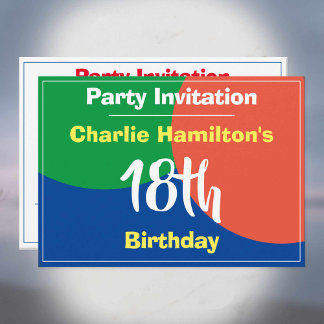 Einladung zum 18. Geburtstag