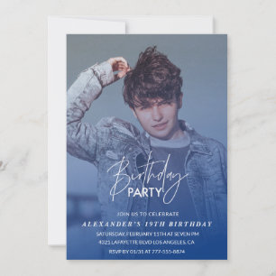 Einladung zum 19. Geburtstag Geburtstagsfeier Foto