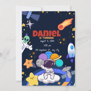 Einladung zum 1. Astronautenflug Rocket Geburtstag