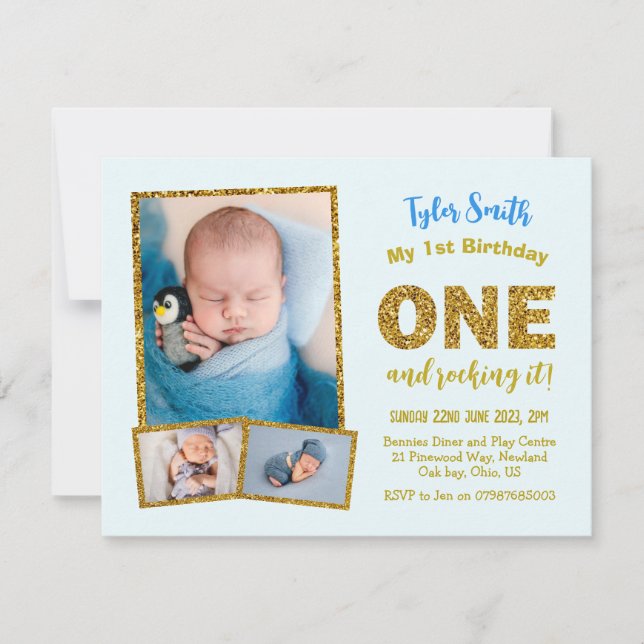 Einladung zum 1. Geburtstag, 1. Geburtstag, 1. Geb (Vorderseite)