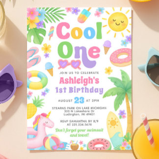 Einladung zum 1. Geburtstag - Cool eins