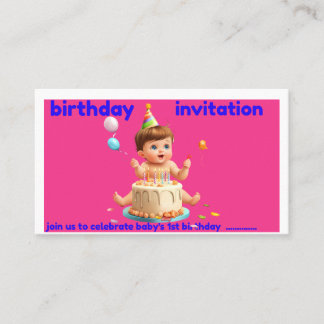 Einladung zum 1. Geburtstag des Babys Auto
