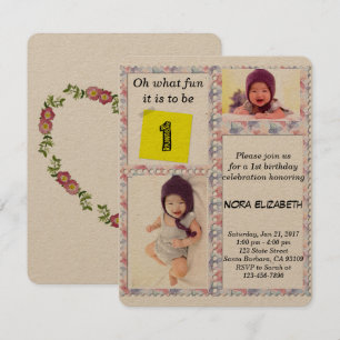 Einladung zum 1. Geburtstag des benutzerdefinierte