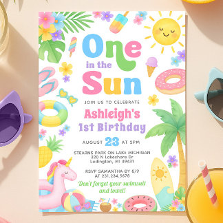 Einladung zum 1. Geburtstag - Eins in der Sonne