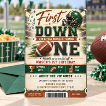 Einladung zum 1. Geburtstag First Down MVP Footbal