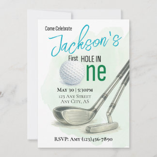 Einladung zum 1. Geburtstag First Hole in One Golf