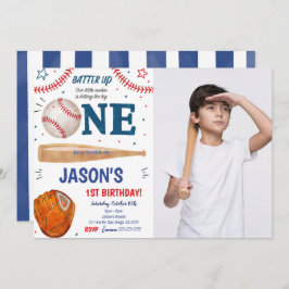 Einladung zum 1. Geburtstag Foto Baseball