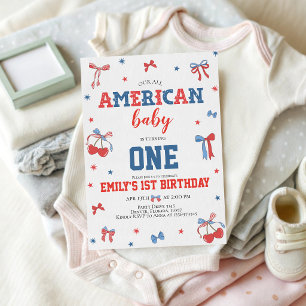 Einladung zum 1. Geburtstag für ein All American B