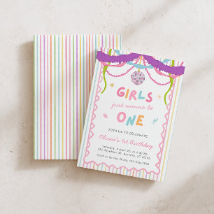 Einladung zum 1. Geburtstag: Girls Just Wanna Be O