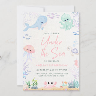 Einladung zum 1. Geburtstag im Rahmen des Meeres
