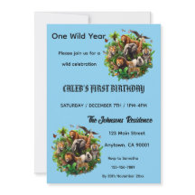 Einladung zum 1. Geburtstag - One Wild Year