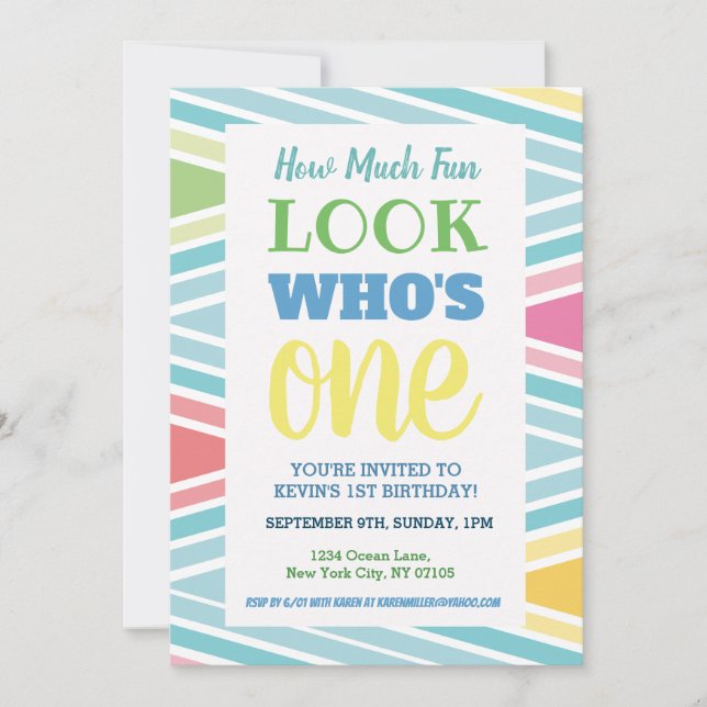 Einladung zum 1. Geburtstag Sprichwort (Vorderseite)