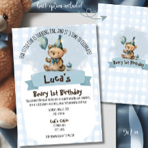 Einladung zum 1. Geburtstag von Beary
