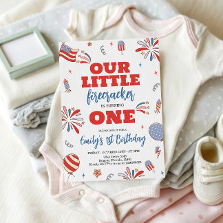 Einladung zum 1. Geburtstag von Little Firecracker