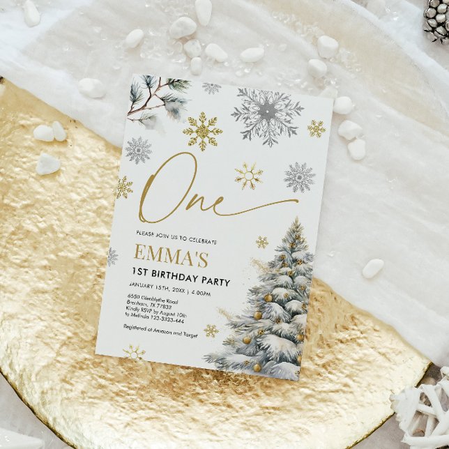 Einladung zum 1. Geburtstag, Winter 1 Geburtstag (Von Creator hochgeladen)