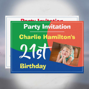 Einladung zum 21. Geburtstag mit Foto