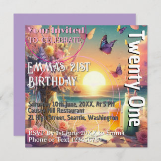 Einladung zum 21. Geburtstag von Beach