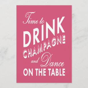 Einladung zum 21. Geburtstag Zeit Champagner zu tr