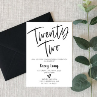 Einladung zum 22. Geburtstag