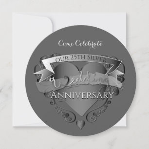 Einladung zum 25. Hochzeitstag
