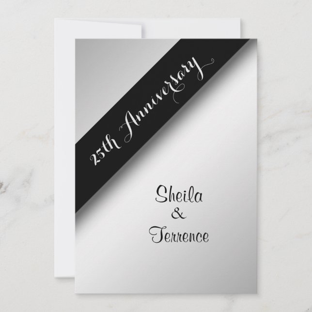 Einladung zum 25. Hochzeitstag (Vorderseite)