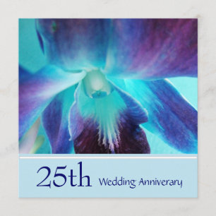 Einladung zum 25. Hochzeitstag zum Blue Orchid