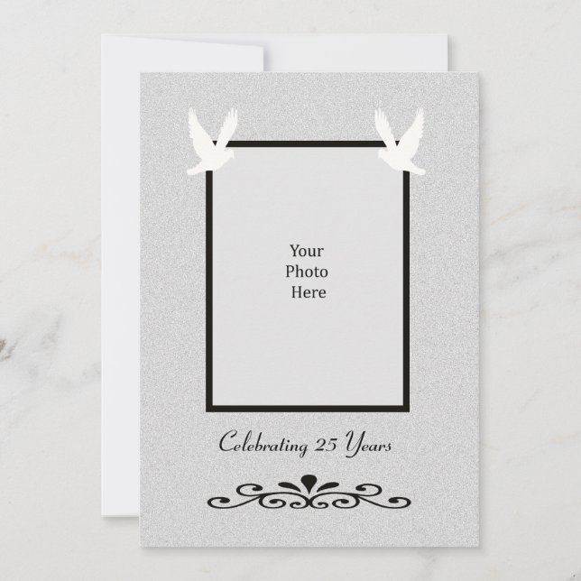 Einladung zum 25. Silver Wedding Jubiläum (Vorderseite)