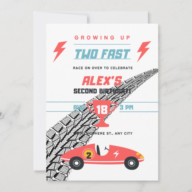 Einladung zum 2. Geburtstag (Vorderseite)