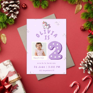 Einladung zum 2. Geburtstag für Baby Mädchen